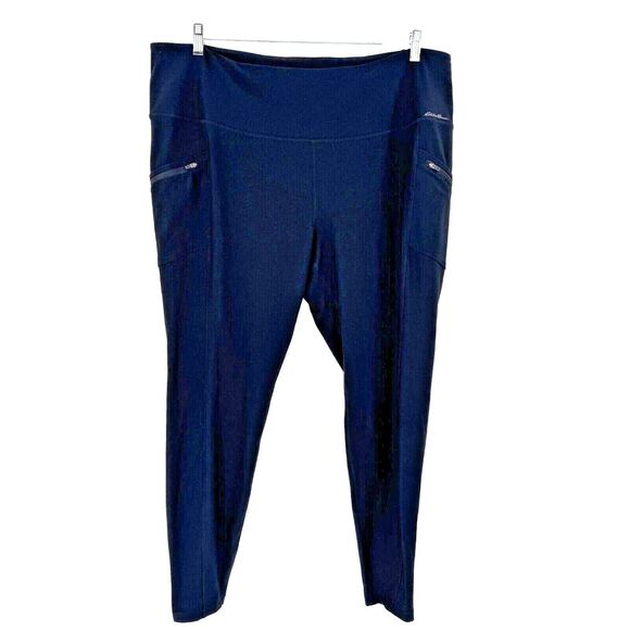 Eddie Bauer Trail Tight Leggings Womens Size 2X Black Workout Gym Hiking Pockets - Picture 7 of 9